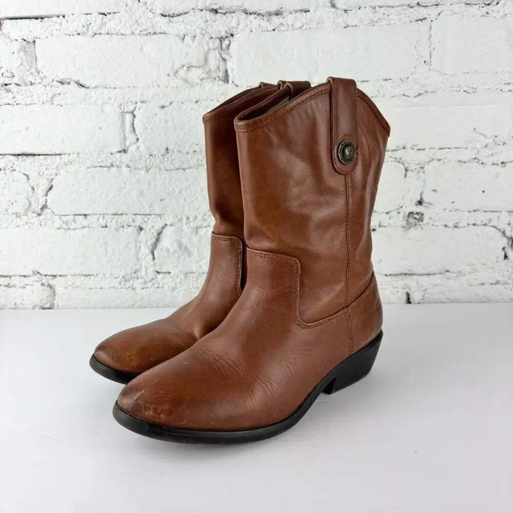 Frye Mellisa Button Western Youth Boots